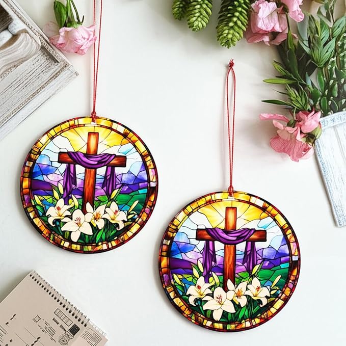 Cross Christmas Ornaments - Christian Christmas Decor - Cross Ornaments for Christmas Tree - Religious Christmas Ornaments - Christian Christmas Ornaments - Nativity Christmass Ornament