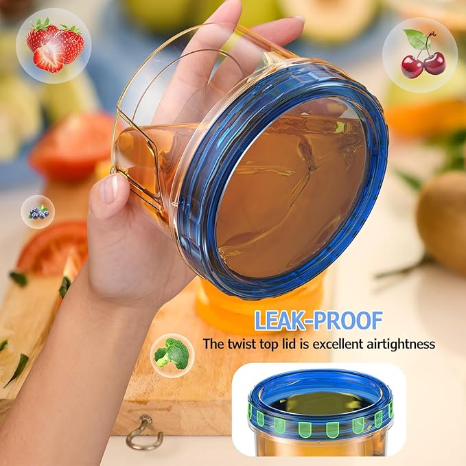 12 Pack-16 OZ Freezer Storage Containers, Small Plastic Containers with Twist Top Lids, BPA Free Food Storage Containers, Reusable Soup Container Microwave/Dishwasher Safe