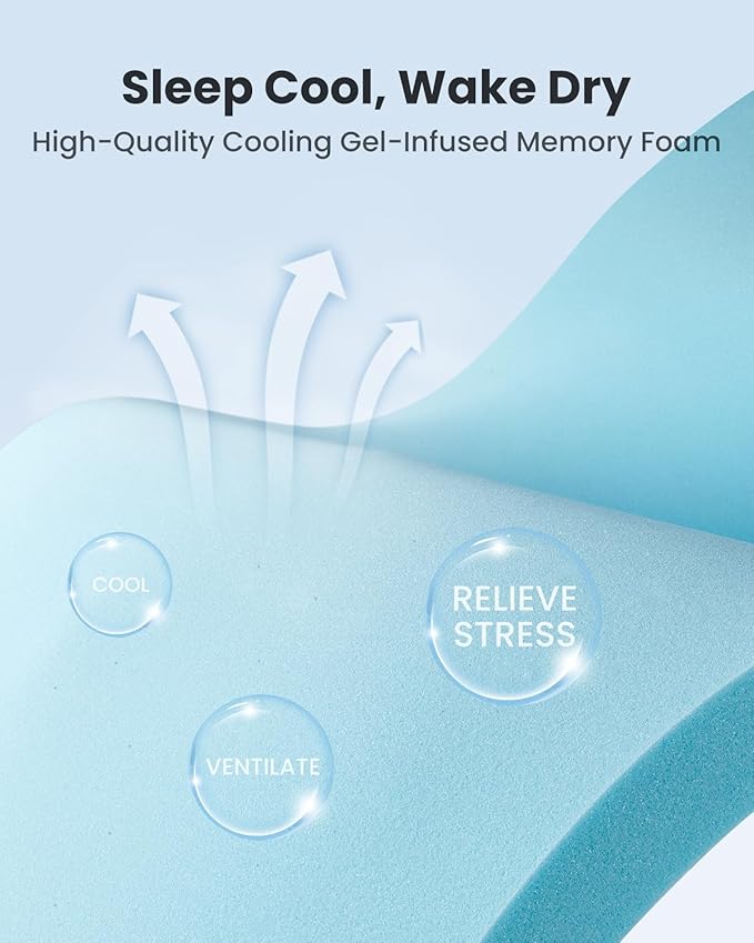 Dreamsmith Full Size Mattress Topper - 4 Inch Cooling Gel Memory Foam Mattress Pad for Pressure Relief, Bed Topper with Removable Washable Soft Cover Non-Slip, CertiPUR-US & Oeko-Tex Certified