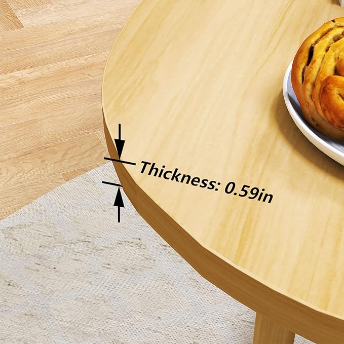 Mango Coffee Table Low Table with 4 Solid Wood Sturdy Legs, Floor Table Desk for Sitting on The Floor, Storage and Living Room Furniture (Natural)