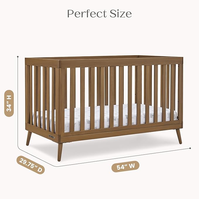 Delta Children Essex 4-in-1 Convertible Crib - Greenguard Gold Certified, Chestnut