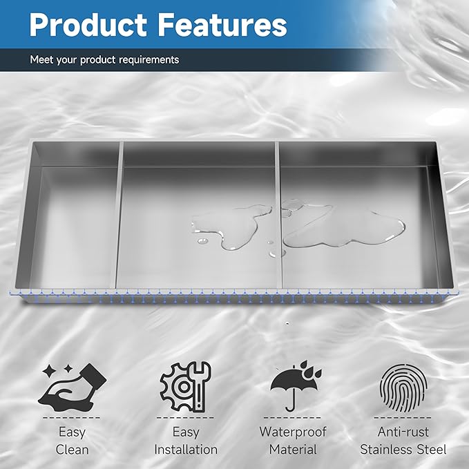 30" X 12" Stainless Steel Shower Niche Insert Tile Ready, Niche for Shower Wall, 3-Tier Recessed Shelves No Tile Needed for Bathroom Storage, Brushed Nickel