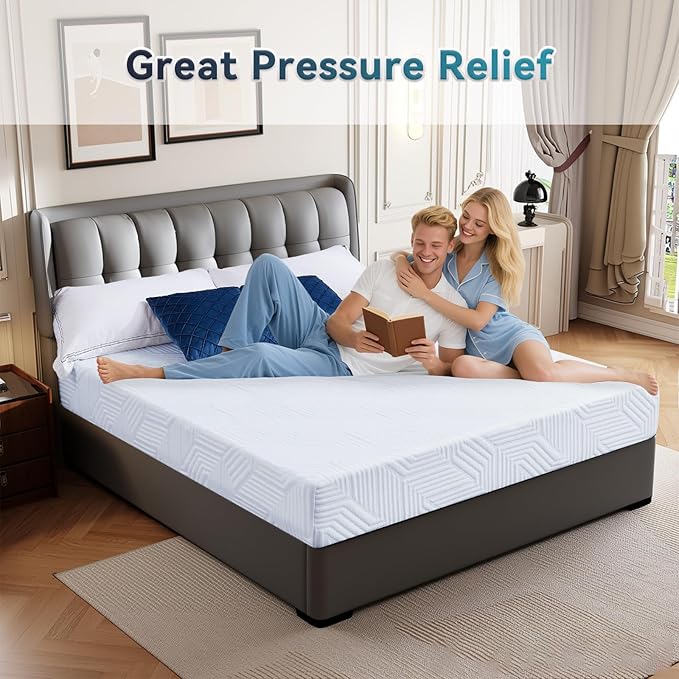 5 Inch Queen Size Mattress, Gel Memory Foam Mattress Queen Mattresses Medium Firm Mattresses for Pressure Relief,Mattress in a Box,CertiPUR-US Certified