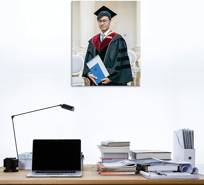 Custom Graduation Canvas Prints with Your Photos,Graduation Decorations, Personalized Graduation Canvas Wall Art Gifts Idea for Daughter, Son, Sibling or Friend (16" X 20")