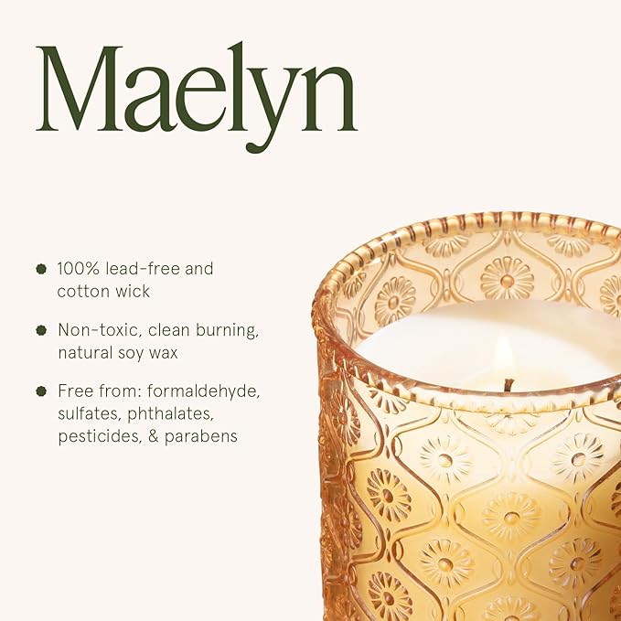 LA JOLIE MUSE Yuzu & Neroli Blossom Scented Candles, Citrus Candles for Home Scented, Natural Soy Wax Candle, Candles Gifts for Women, 6 oz 40 Hours Burn