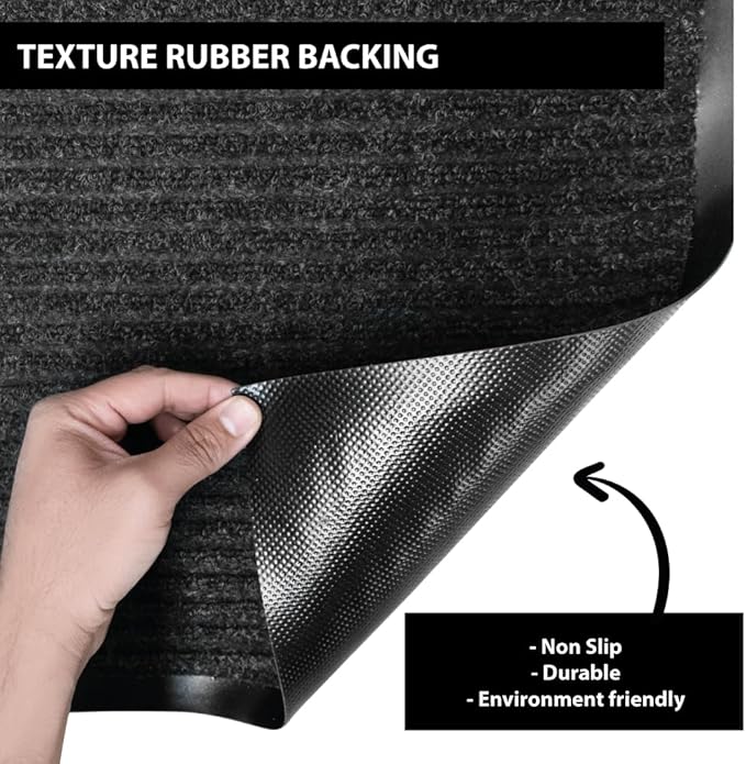 Traffic Guard Door Mat, 3´x 5´ (36” x 60”), Heavy Duty Waterproof Doormat, Stain and Fade Resistant Welcome Mats, Durable Rubber Backing, Low Profile Entryway Rug, Shoe and Boot Scraper.