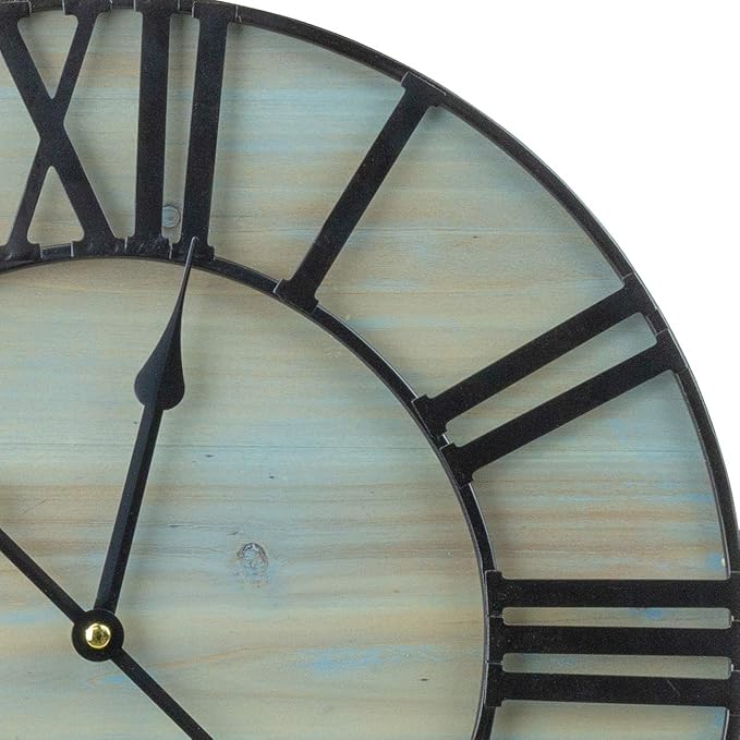 Sorbus 16-Inch Large Wall Clock - Centurian Roman Numeral Style - Modern Home Decor - Metal Wood Decorative Analog Clock