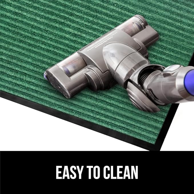 GORILLA GRIP Traffic Guard Door Mat, 60x36, Heavy Duty Welcome Mats, Commercial Office Space Doormat, Waterproof, Fade Resistant, Strong Rubber Backing, Low Profile, Shoe and Boot Scraper, Green