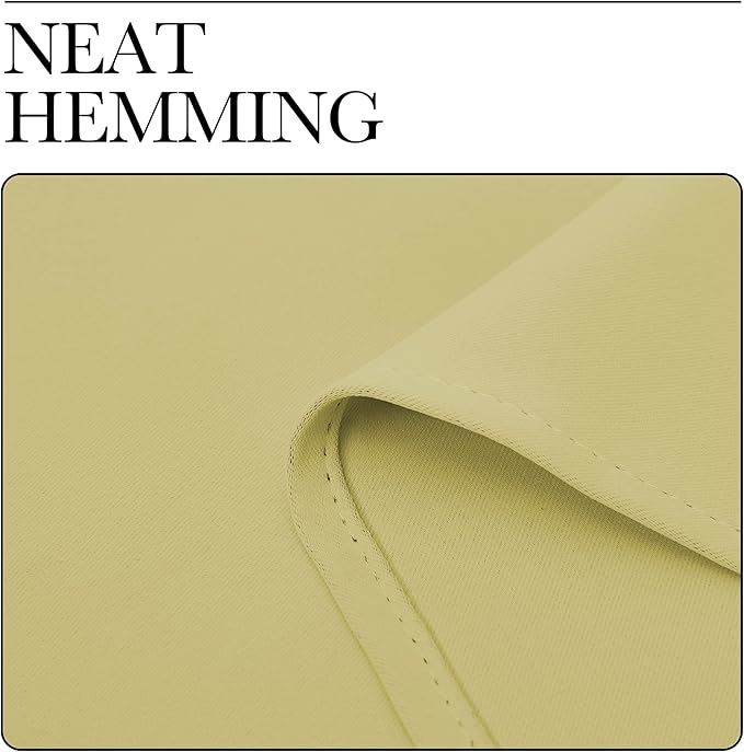 NICETOWN Patio Glass Door Blackout Curtains for Bedrooms & Living Room, Privacy Panel Drapes for Dining & Guest Rooms (Paler Yellow, 42" W x 95" L, 1 Pair)