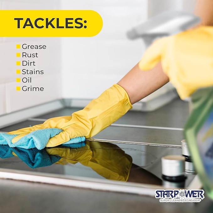 STARPOWER Heavy Duty All Purpose Multi Surface Grease, Oil, Grime Remover, 24 Ounces, Pack of 2