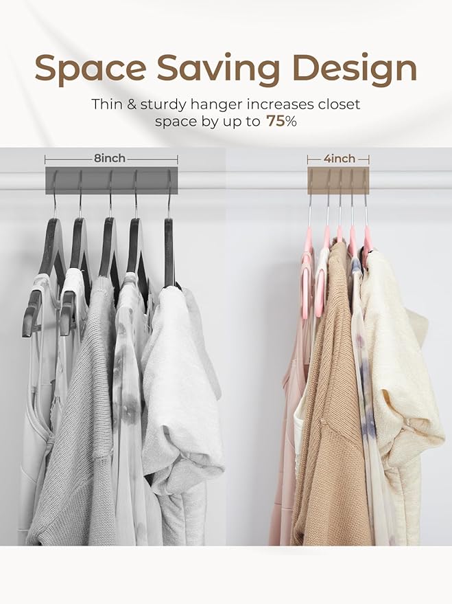 HOUSE DAY Pink Velvet Hangers 60 Pack, Luxury Felt Hangers Non Slip Space Saving Pink Clothes Hanger Heavy Duty Coat Hanger, No Shoulder Bump Focked with 360° Swivel Hook for Closet