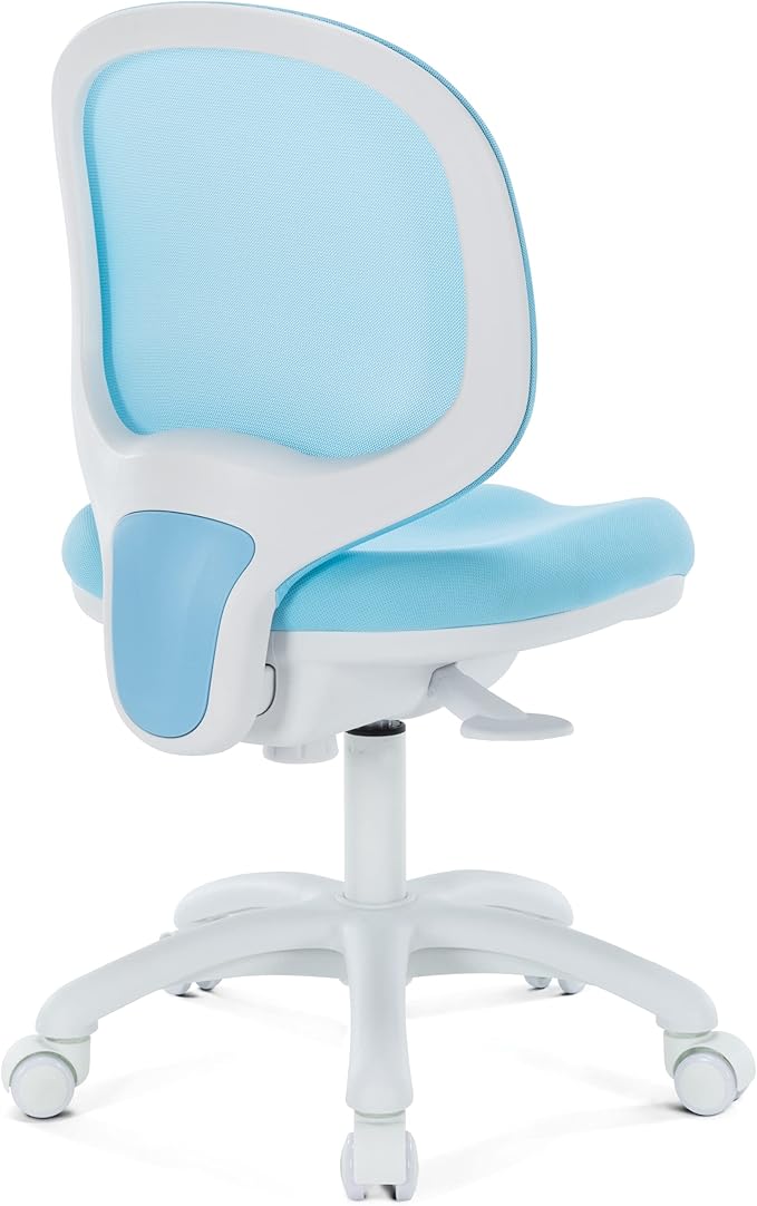 Kids Desk Chair, Boy's Girl's Child Children Study Office Computer Chair, Ergonomic Design, Adjustable Height and Seat Depth (Sky Blue)