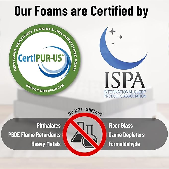 Ottomanson Queen 12" Hybrid Mattress - Meditation Antistatic Quilted Cover - Made in USA - Firm Support - Individually Pocketed Coils & CertiPUR-US Foam - Fiberglass-Free - Bed in a Box