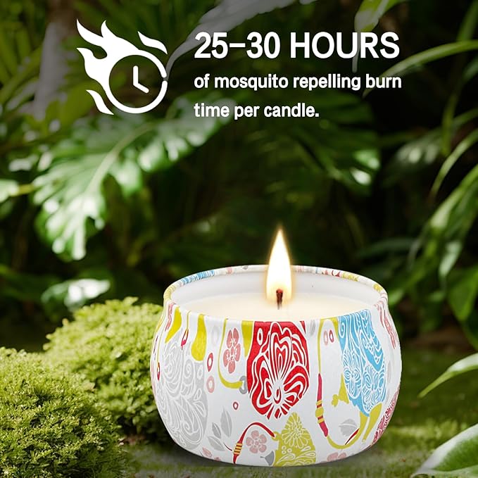 Citronella Candles Outdoor, 12Pack 52.8oz Natural Soy Wax Scented Citronella Candle Set up to 360 Hours Burning, Fresh Citronella Oil Infused for Indoor Outdoor, Camping, Garden, Patio, Yard, Balcony