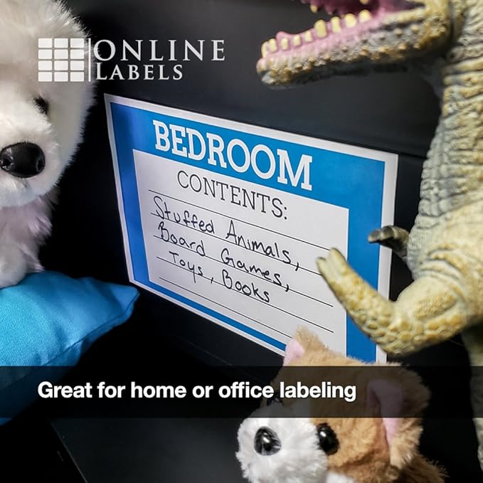 8.5 x 5.5 Half-Sheet Shipping Labels - Permanent, White Matte - for FBA, FedEx, UPS - Pack of 20 Labels, 10 Sheets - Inkjet/Laser Printers - Online Labels