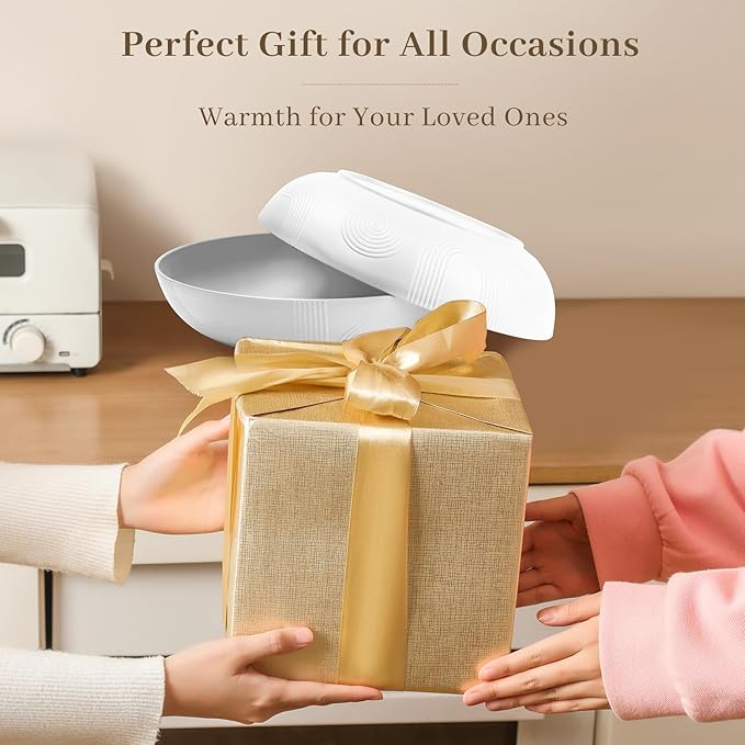 Homienly Wheat Straw Bowls,Large Salad Bowls Set of 2,Big bowls 60 OZ, Unbreakable Serving Bowls, Bowl Plates, Microwave & Dishwasher Safe Bowl Set for Outdoor, Kitchen, Serving, Camping (White)