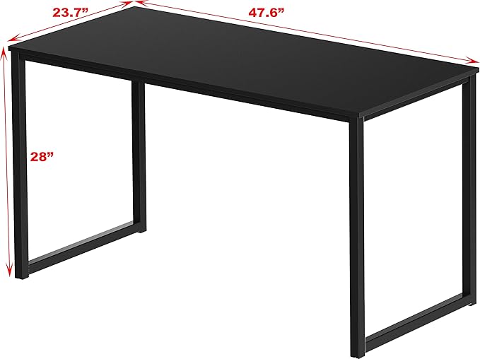 SHW Mission 48-Inch Home Office Computer Desk, Black