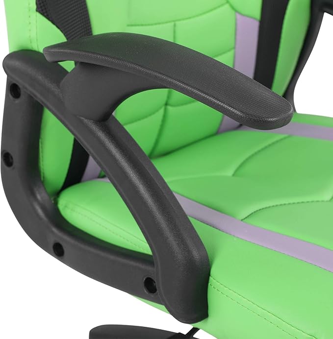 Modern-Depo Gaming Chair for Teenagers Juniors, High Back Ergonomic Swivel Racing Computer Chair, Height Adjustable Racing Gaming Chair, Green