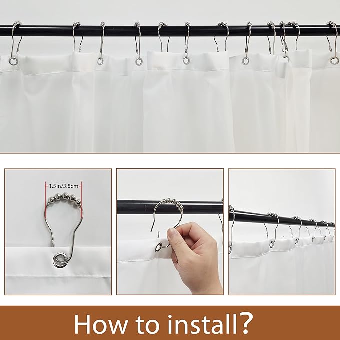 Glawry Boho Shower Curtain with Snap in Liner Modern Mid Century Tropical Palm Leaves Abstract Geometric Modern Arch See Through Mesh Top Window 72Wx72L Inches Bathroom Art Home Decor 12 Pack Hooks