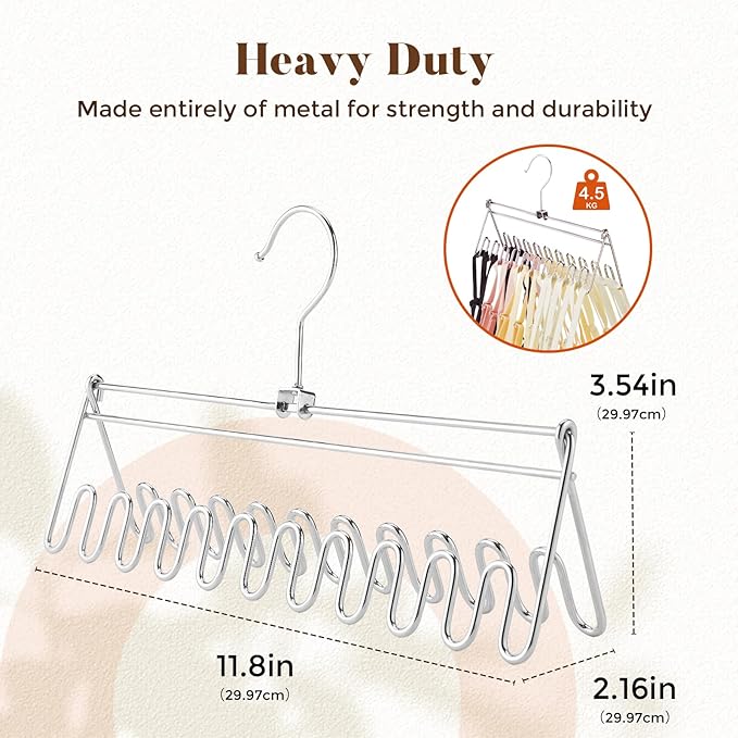 HOUSE DAY Closet Organizers and Storage, Tank Top Hangers, Rotatable Bra Organzier for Closet, Max 24 Storage Capacity Sport Bra Holder, Metal Space Saving Hanger 1 Pack - Dorm Room Essentials