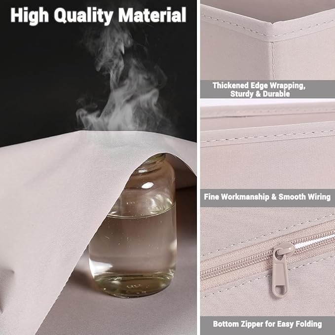 MURRI&MURRDI 6-Pack Mini Foldable Fabric Drawer Organizers for Clothes, Gray - Storage Bins for Socks, Underwear, Bras, Accessories - Fits Nursery, Closet, Dresser (6 Gray)