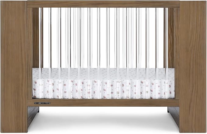 Delta Children Aerin 4-in-1 Convertible Crib - Greenguard Gold Certified, Aged Oak