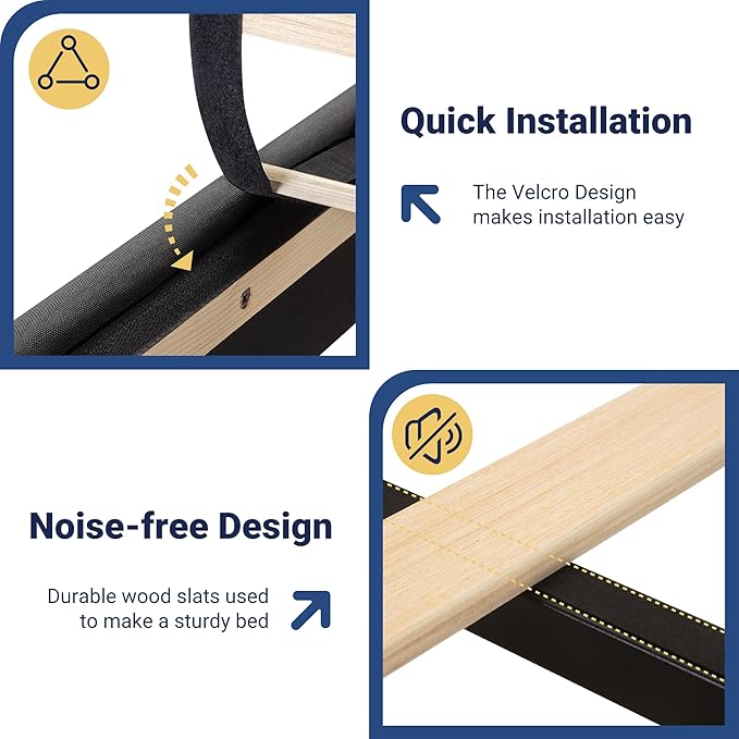 Allewie Vertical Tufted Full Size Upholstered Platform Bed Frame with 2-Tier LED Storage Headboard & 2 Storage Drawers, USB & Type-C Charging Ports, Noise-Free/No Box Spring Needed, Dark Grey