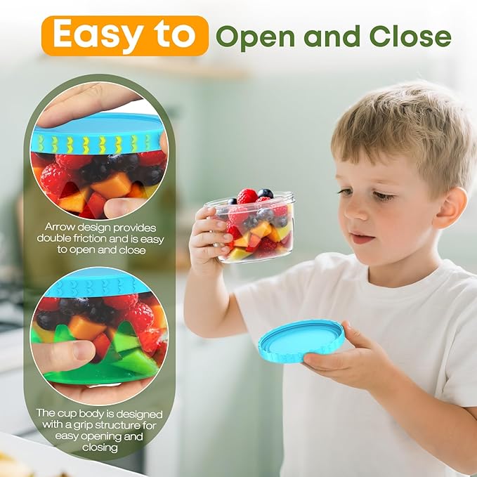 Freezer Storage Containers 6 Pack-16 Oz Deli Containers with Lids BPA Free Microwave and Dishwasher Safe,Food Storage Containers with Lids,Soup Containers for Oats/Salad