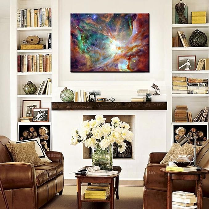 KREATIVE ARTS Canvas Prints Wall Art Cosmic Cloud Stars Nebula Night Sky Picture by NASA Modern Wall Decor Home Decoration Stretched Gallery Canvas Wrap Giclee Print Ready to Hang 24''x36''