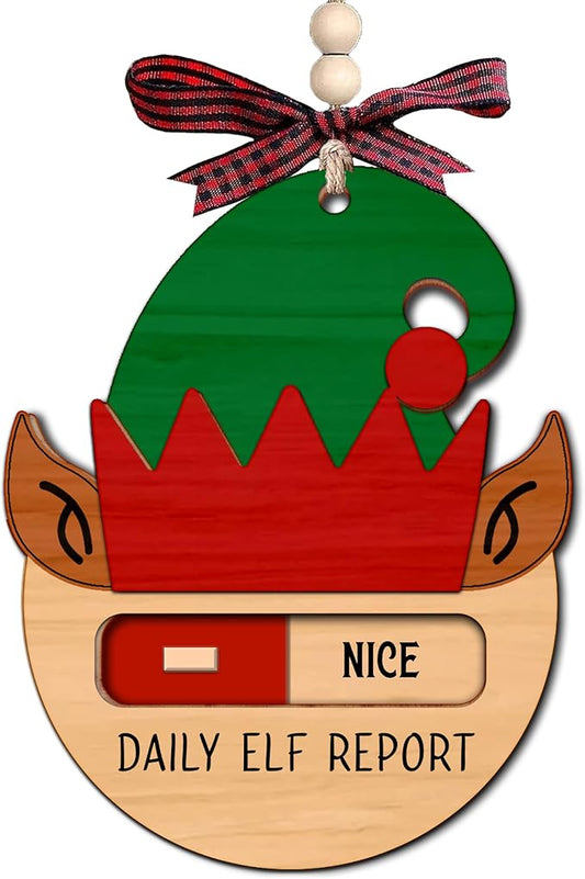 Daily Elf Ornaments for Christmas Tree - Unique Elf Arrival Ornaments for Decoration - Daily elf Report Ornament Ideal for Welcome Back Gift - Beautiful Christmas Decor Ornament for Holiday Season