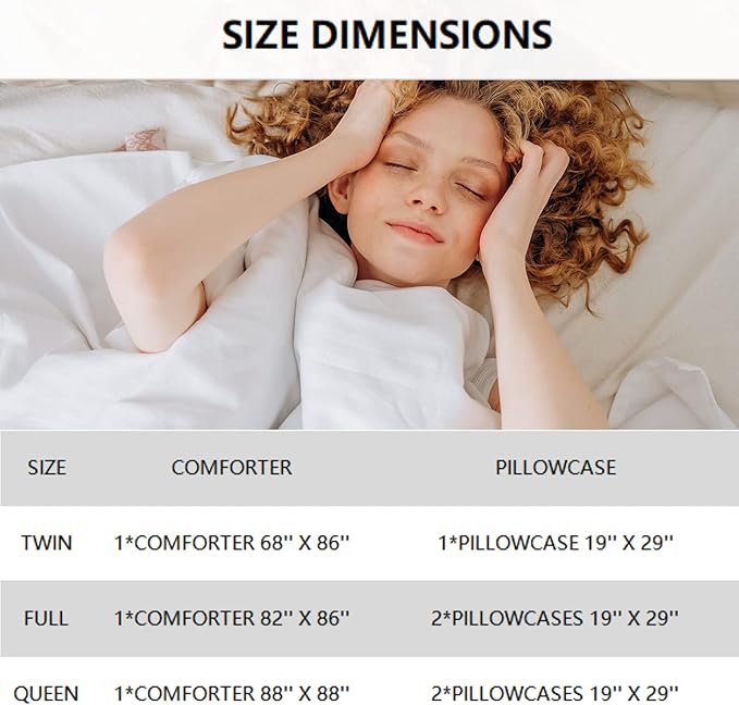 Mushroom Comforter Set for Bedroom - Twin Size, Colorful Mushroom Bedding Set with Quilt and Pillowcases