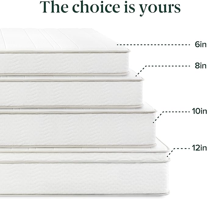 ZINUS 6 Inch Foam and Spring Hybrid Mattress [New Version], Twin, Medium Firmness, Durable Support, Certified Safe Foams & Fabric, Mattress in A Box
