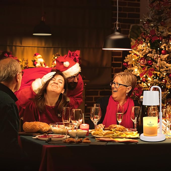 Candle Warmer Lamp with Timer, Dimmable Candle Lamp with 2 Bulbs GU 10 50W, Candle Warmer for Jar Candles Adjustable Height Candleholder, Housewarming Gifts Birthday Gifts for Women Mom Sleeplessness