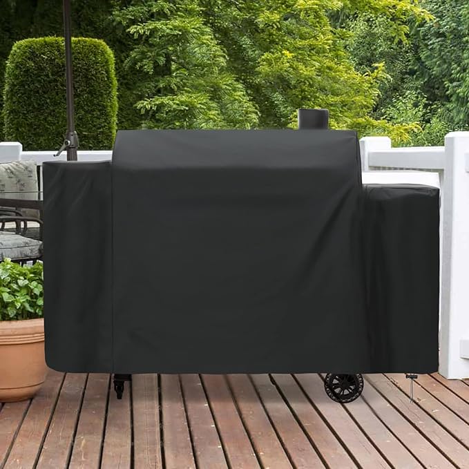 Grill Cover for Pit Boss 1100 Pro Series 1260 Triple-Function Combo Grill PB1100PSC2,PB1100PSC1,Sportsman 1230,Competition 1230CS1,Navigator 1230G Pellet Grill,Heavy Duty Waterproof Smoker Cover,Black
