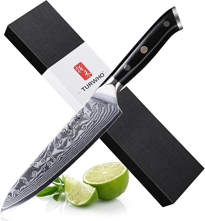 Professional Utility knife 5 Inch - Classic Damascus Japanese VG-10 Steel Kitchen Knives