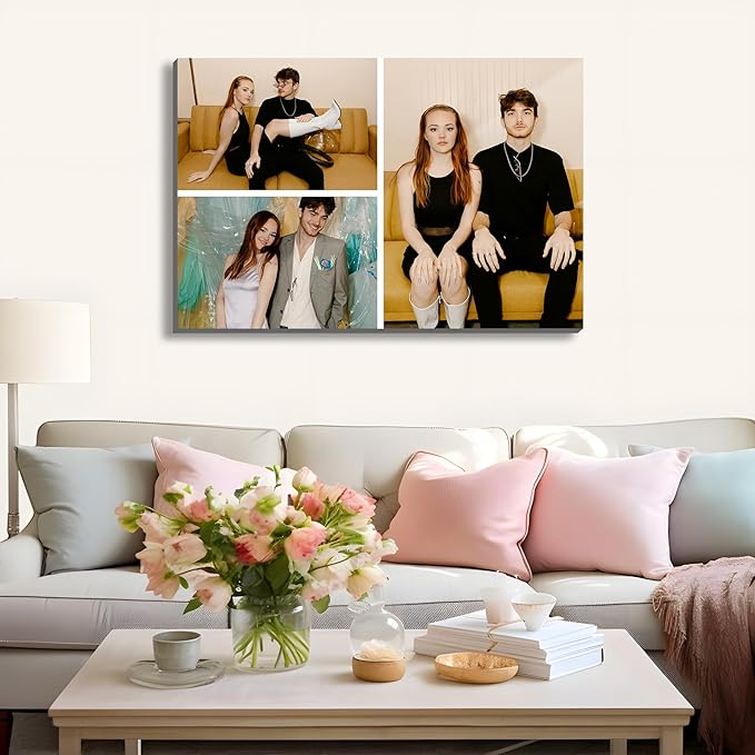 MAZUKO Personalized Custom Canvas Prints - Photo On Canvas Picture Gifts Photo Prints Canvas Personalized Wall Art Ideal for Home Decor (S3)