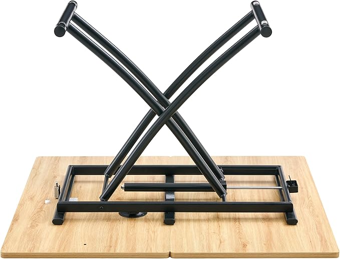 4 in 1 Folding Dining Table with Adjustable Lift Top & Wheels, Multi-Function Coffee Table to Dining Table for Apartments, Kitchens, Living Rooms, Scratch-Resistant & Easy Assembly