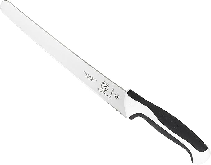 Mercer Culinary - M23210WBH Mercer Culinary Millennia 10-Inch Wide Wavy Edge Bread Knife, White