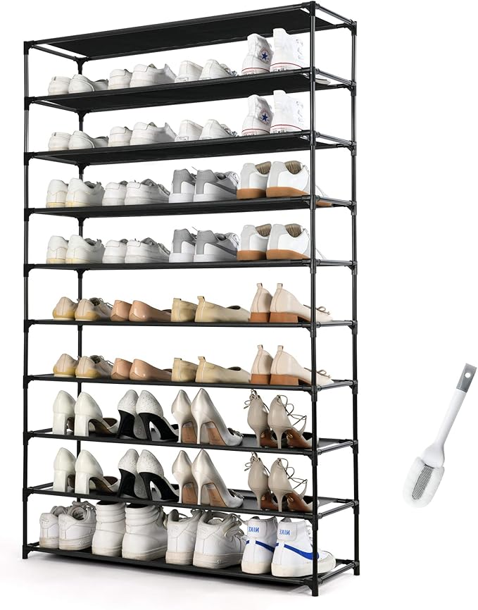 Shoe Rack -Premium Non-Woven Shoe Storage, Shoe Organizer for Closet, Entryway, Garage & Hallway, Sturdy & Durable Shoe Rack Shelf