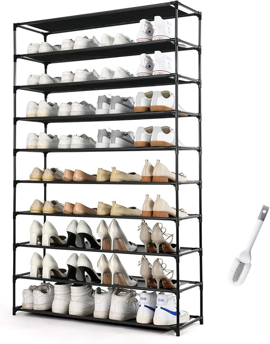 Shoe Rack -Premium Non-Woven Shoe Storage, Shoe Organizer for Closet, Entryway, Garage & Hallway, Sturdy & Durable Shoe Rack Shelf