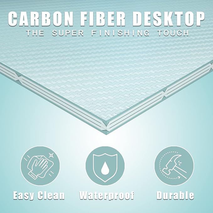 Homall L Shaped Gaming Desk Computer Corner Desk PC Gaming Desk Table with Large Monitor Riser Stand for Home Office Sturdy Writing Workstation (Blue, 51 Inch)