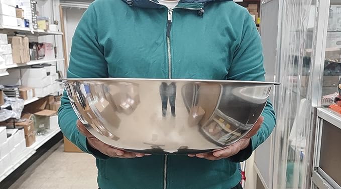 Stainless Steel Mixing Bowl for Commercial and Home Kitchen (16qt)