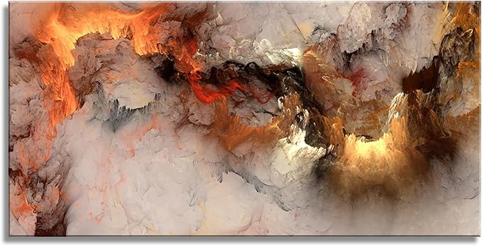 YYYYHPP YP1062 Abstract Clouds Modern Wall Art Decor Orange Abstract Poster Art abstract wall art for living room Bedroom Kitchen Home and Office Wall Decor