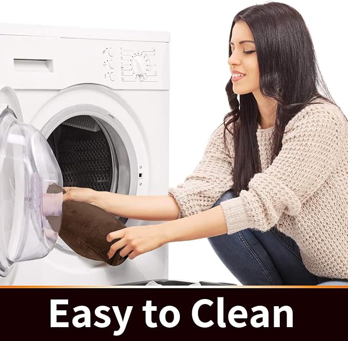 Yimobra Memory Foam Toilet Bath Mat U-Shaped, Soft and Comfortable, Super Water Absorbent, Non-Slip, Machine Wash and Easy to Dry for Bathroom Commode Contour Rug, 24 X 24 Inches, Brown