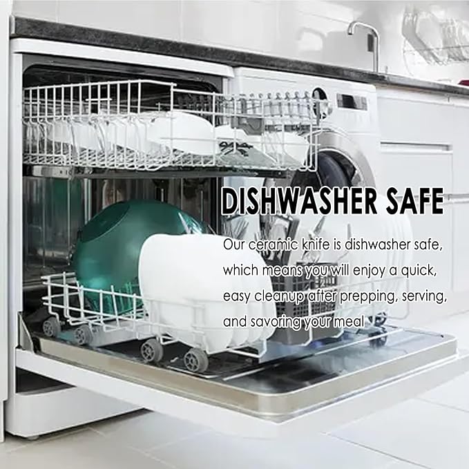 7-inch Ceramic Santoku Knife with Cover - Light, Precise, Sharp Ceramic Knife - Japanese Chef's Kitchen Knives with Gift Box