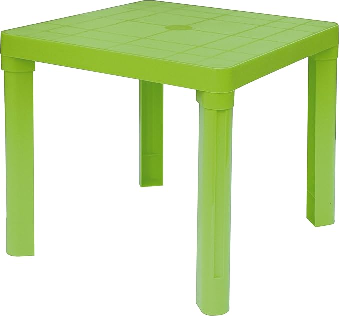 Baby Lulu Children's Light Poly Play Table - 18.1" x 18.1" Storable - Made in Italy - Green