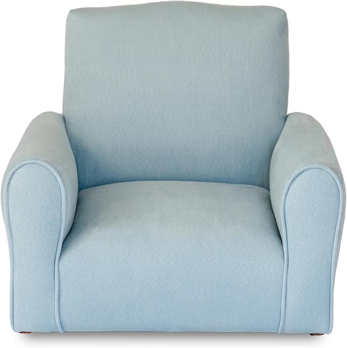 Kid Rocking Chair for Toddlers, Child Chair for Little Kids, Upholstered Toddler Armchair for Children, Comfy and Cute Little Kid Chairs (Rockers, Light Blue)