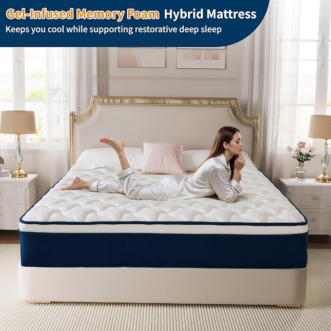 12 Inch Twin Gel Memory Foam Mattress - Medium Firm Mattress for Cool Sleep & Pressure Relief | Motion Isolation, 100-Night Trial, CertiPUR-US Certified (40" x 75")