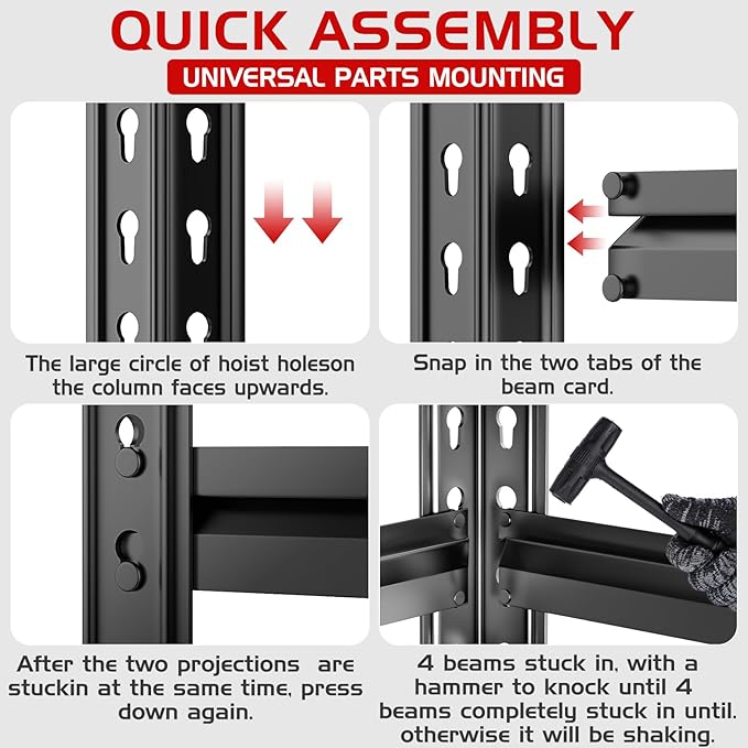 TigerParty 2020LBS Garage Shelving Units, 5-Tier Storage Shelves Heavy Duty, Adjustable Metal Organizer Utility Rack for Kitchen, Closet, Warehouse, Pantry, 72" H x 35.55" W x 16" D