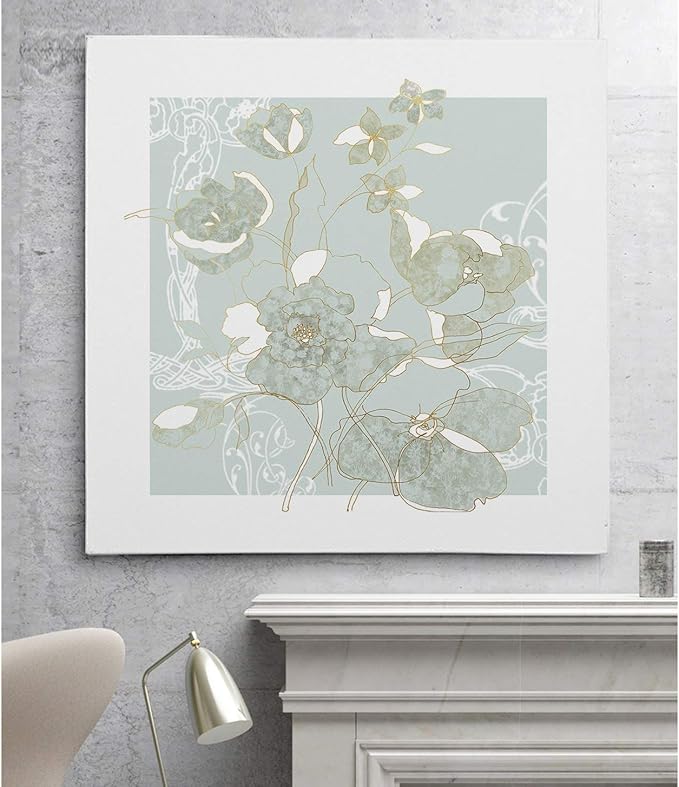 Wexford Home Filigree Floral II Gallery Wrapped Canvas Wall Art, 40x40,